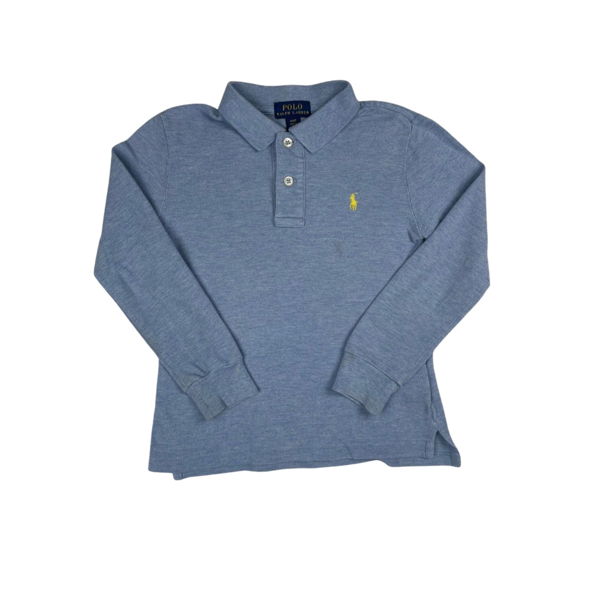 Hauptbild von einem blauen Langarm-Polohemd für Jungen