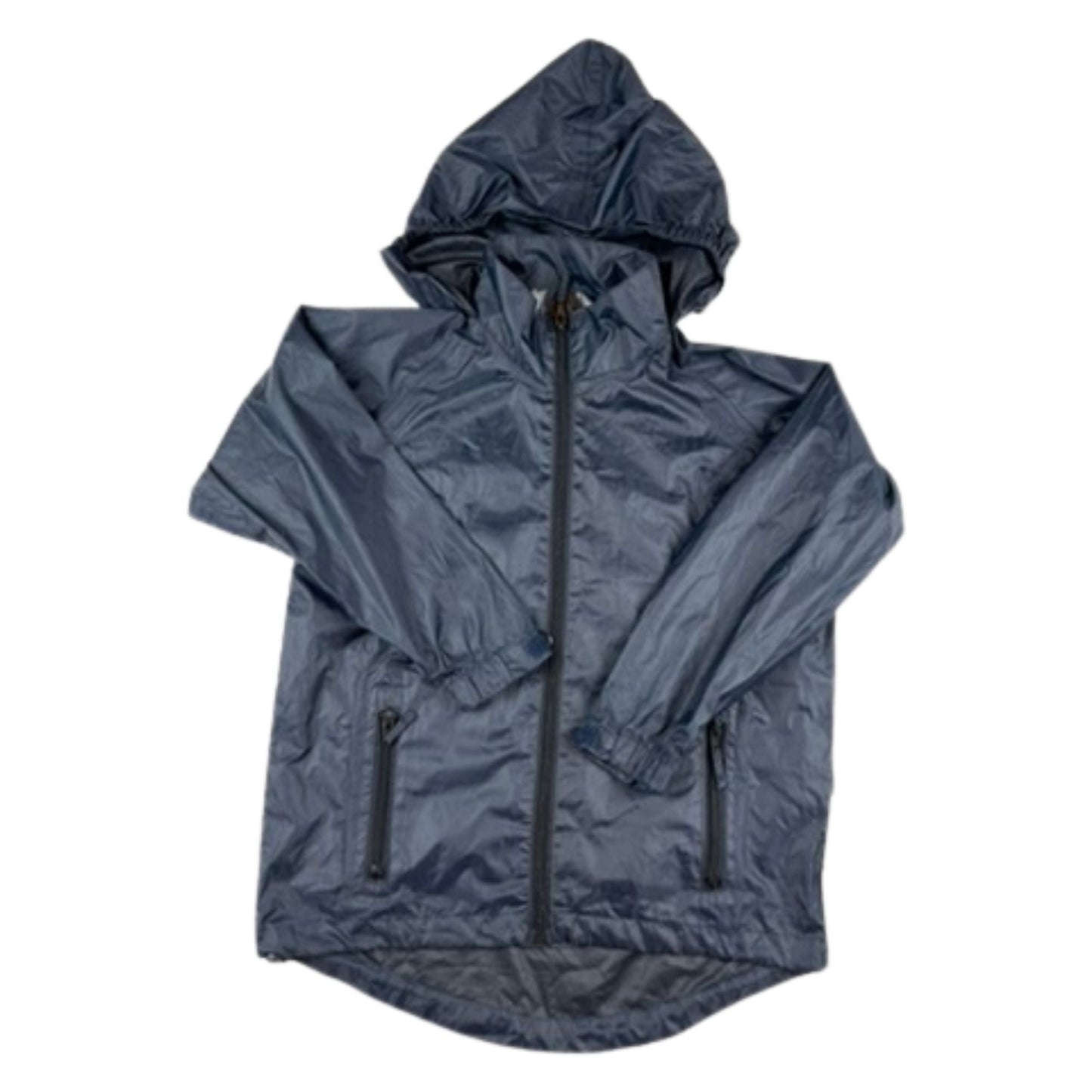Dunkelblaue Mac in a Sac Regenjacke von Target Dry für Kinder mit Kapuze