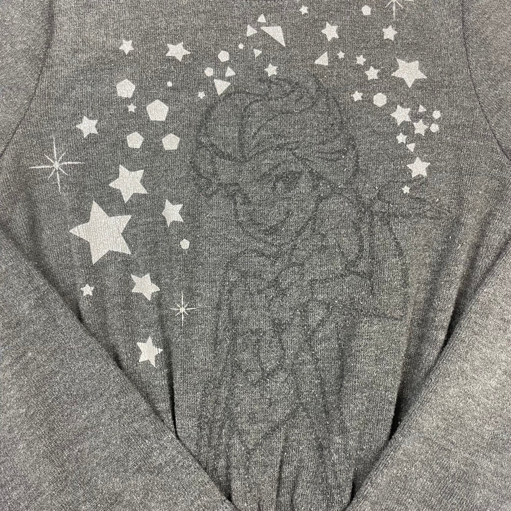 Graues Disney Langarmkleid mit Elsa-Print und Sternen, Größe 8A – front