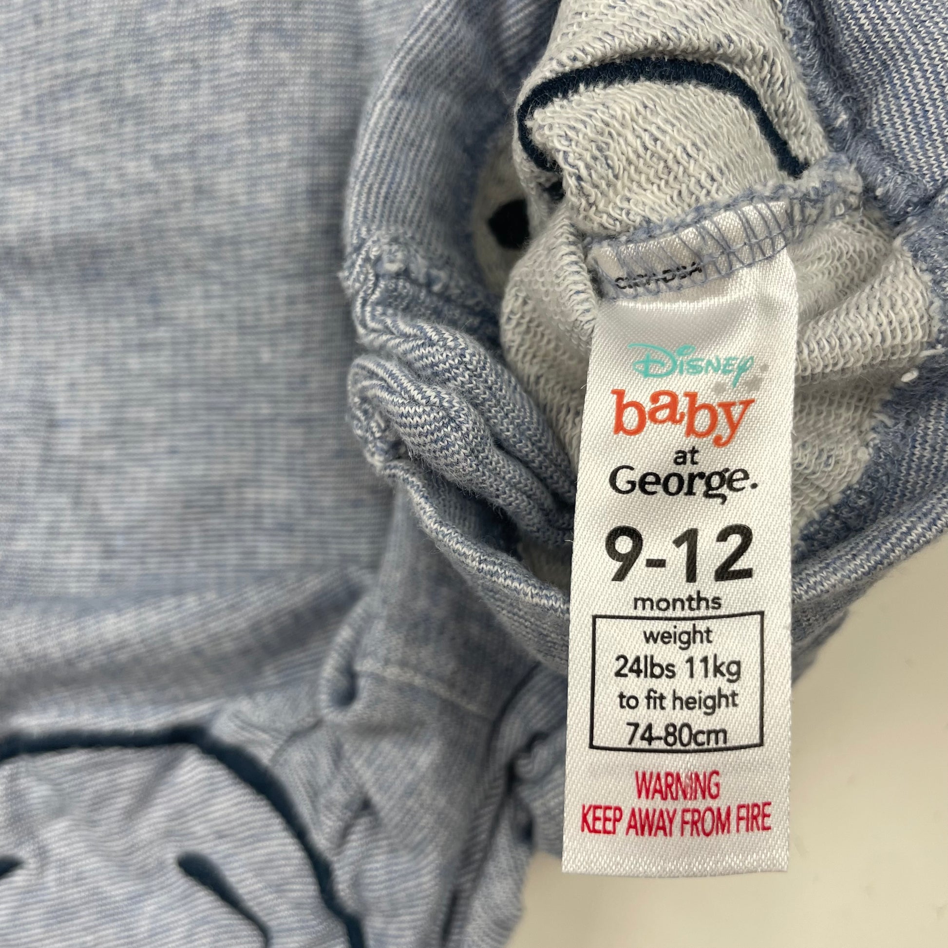 Grauer Overall mit Bärendesign und Taschen für Babys – label