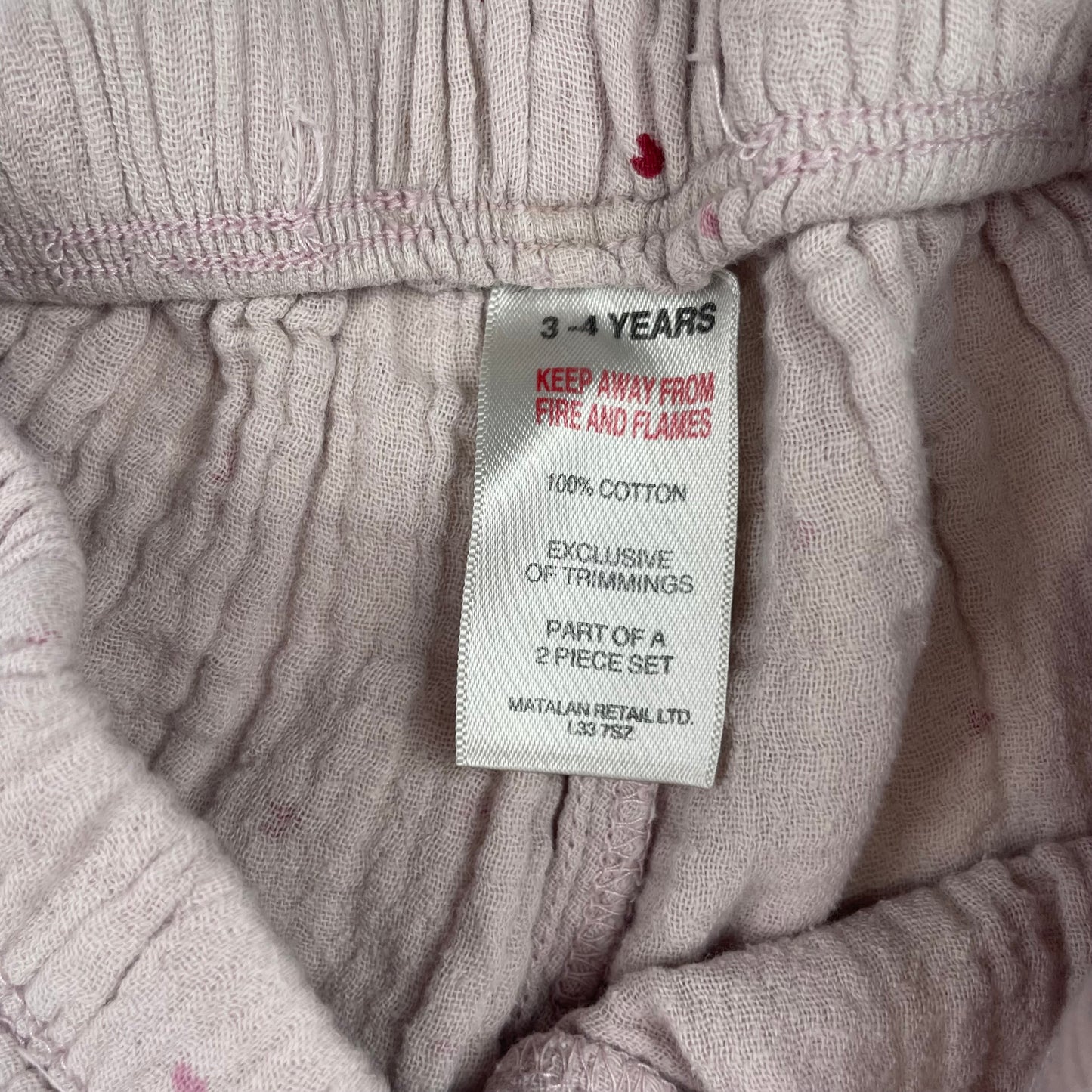 Graue Baumwollhose mit Herzmuster und elastischen Bündchen für Kinder – label