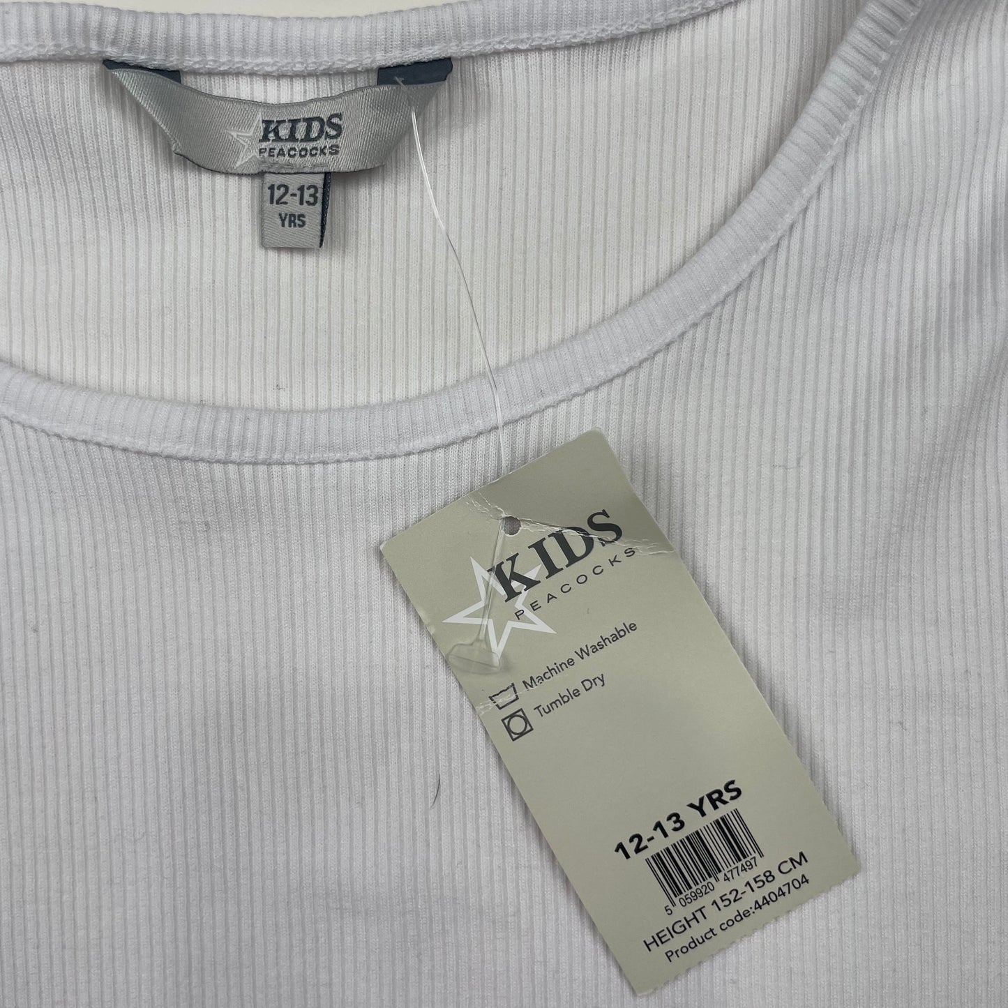 Weißes T-Shirt für Mädchen Größe 12-13 Jahre – label