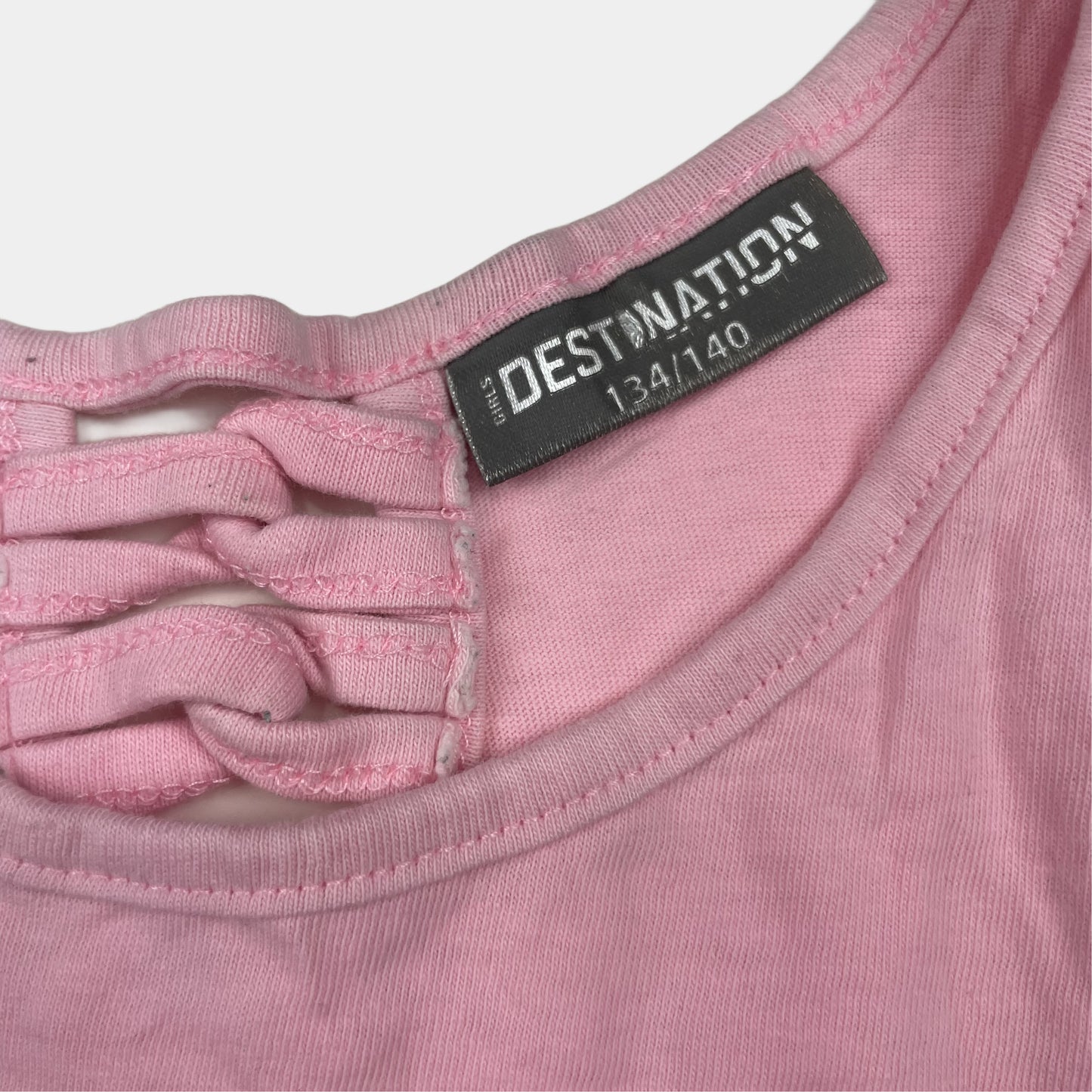 Rosa Sommer-Top mit Wassermelonen-Print, Größe 134/140 – fabric