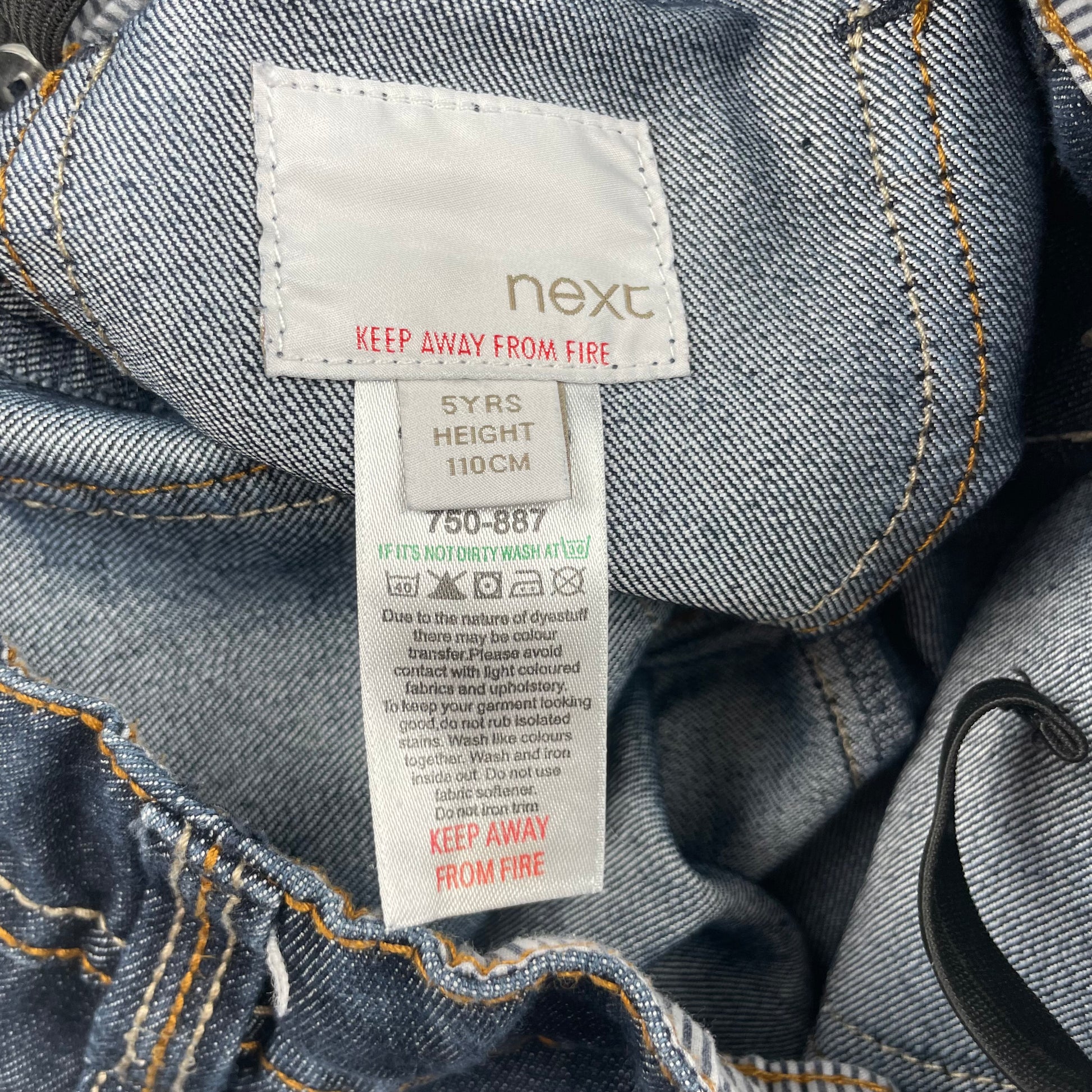 Blaue Jeans-Shorts mit Schleife für Kinder – label
