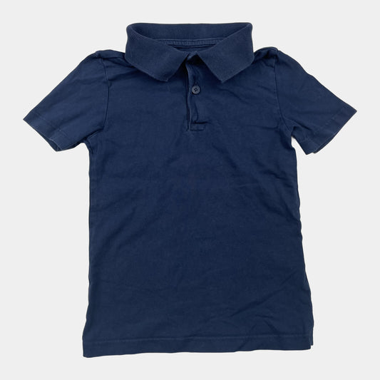 Blaues Baumwoll-Polo-T-Shirt für Kinder 98/104, H&M – front