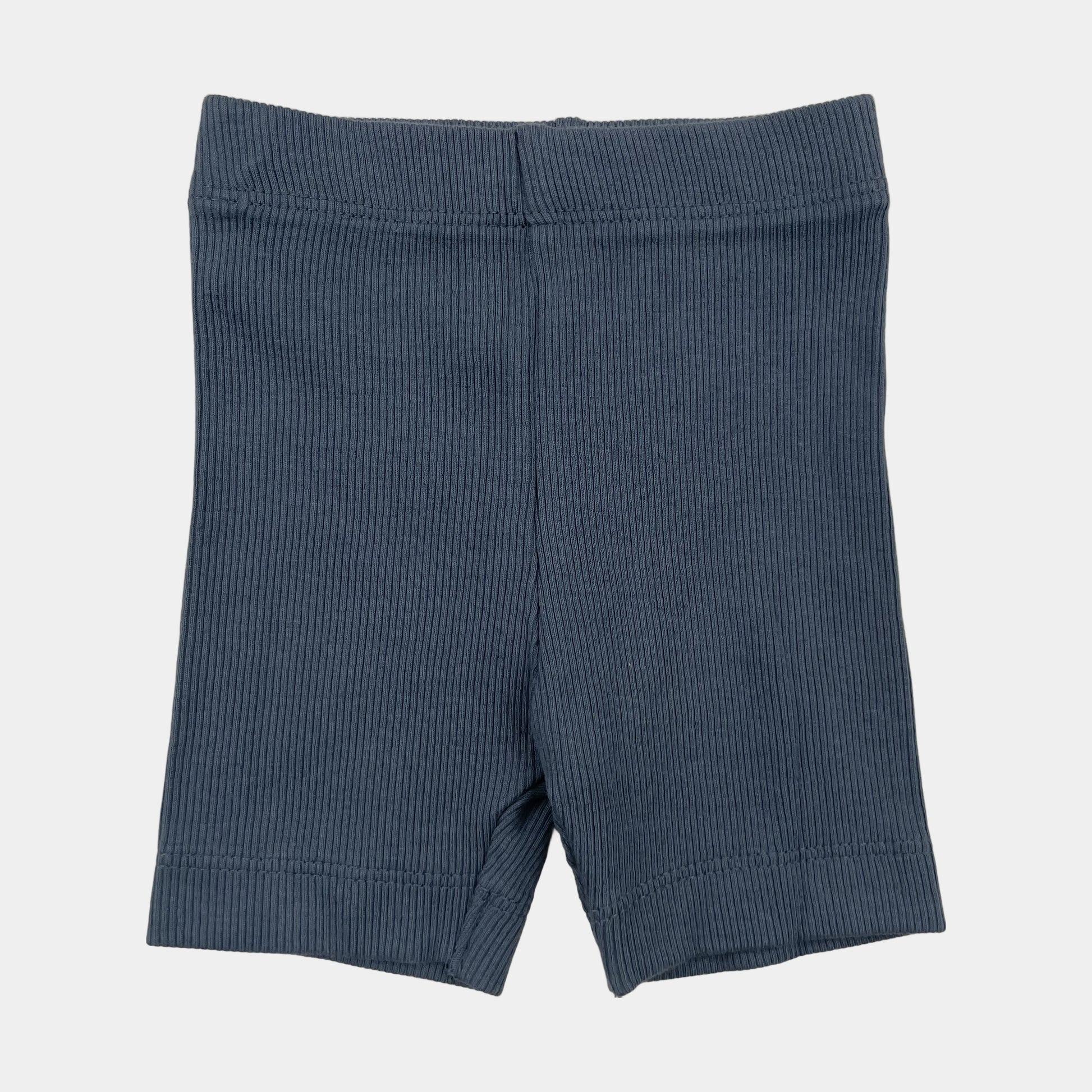 Blaue Baby Shorts aus Baumwollstoff, Größe 0-3 Monate – front