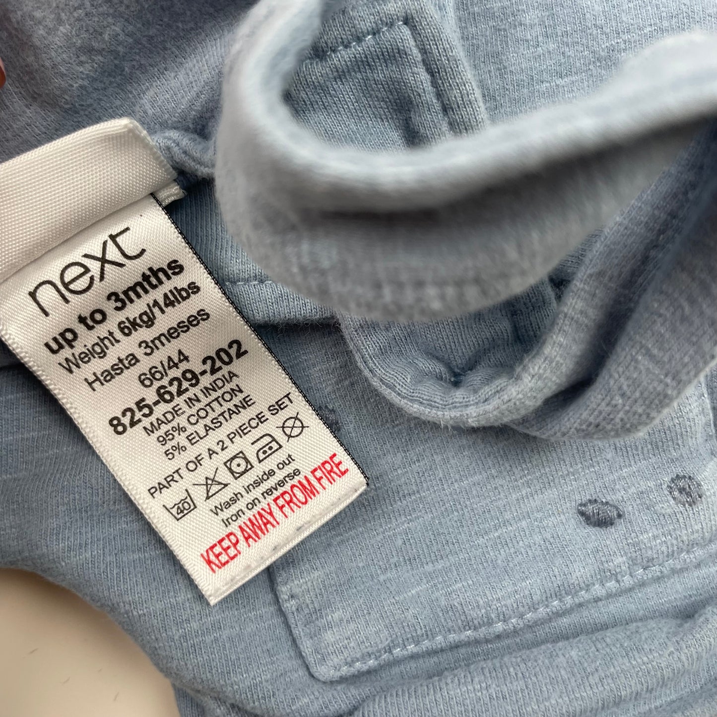 Blauer Overall aus Baumwolle mit Bärenmotiv für Babys – label