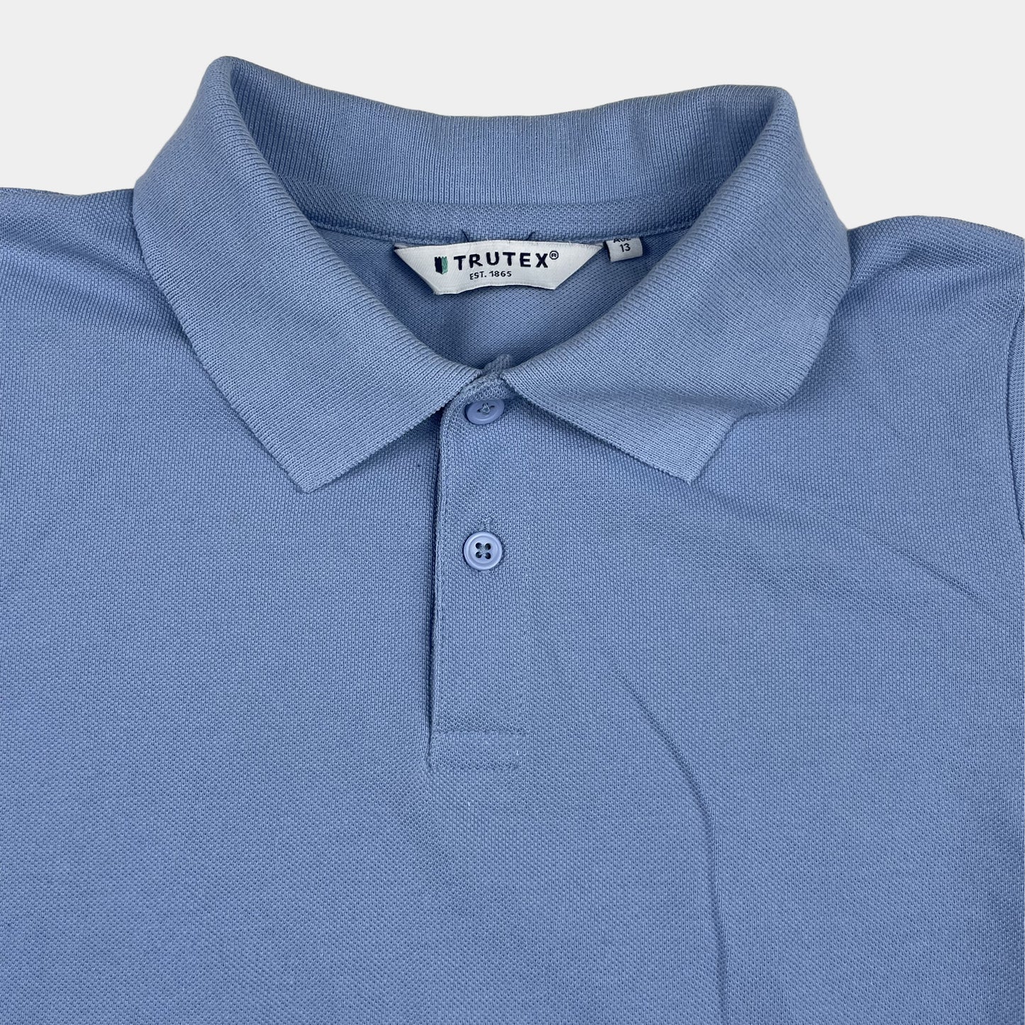 Blaues Poloshirt von Trutex in Größe 13 Jahre aus Polyester und Baumwolle – detail