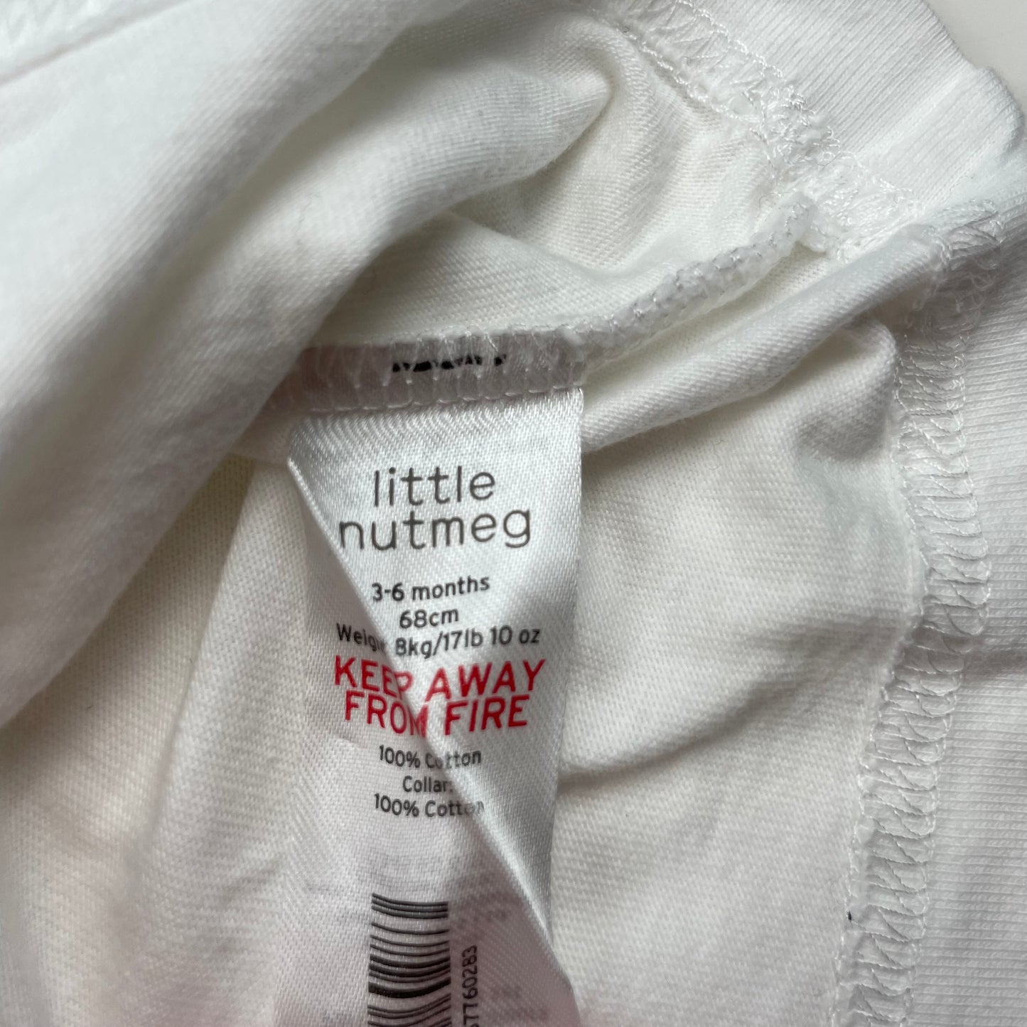Weißes Baumwoll-Polo-Shirt für Jungen 3-6 Monate – label