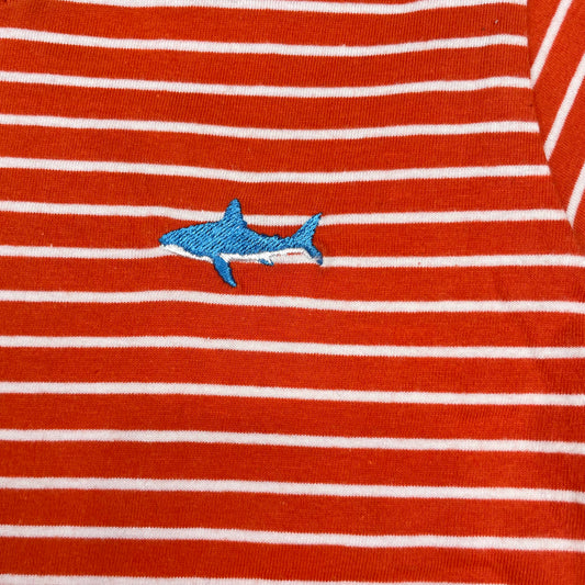 Orangenes gestreiftes T-Shirt von Mountain Warehouse für 13 Jahre alte Jungen. – fabric