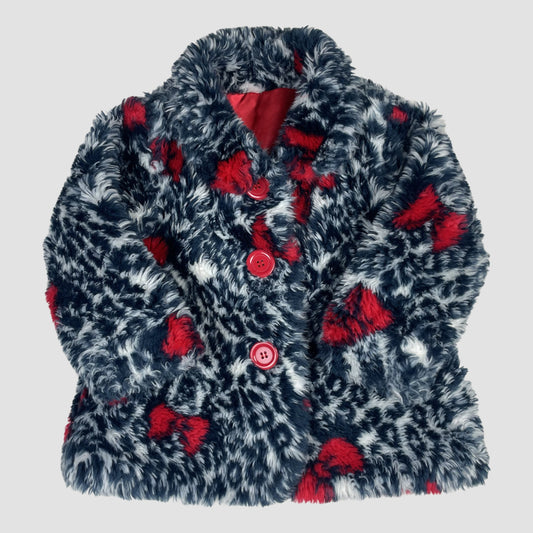 Etikett der George Jacke: 2–3 Years (92–98 cm), rotes Satinfutter – front