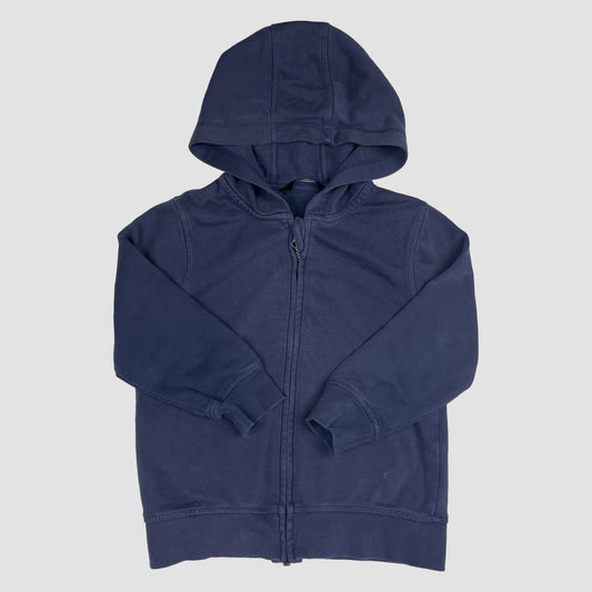 Dunkelblaue Kapuzenjacke von George mit Reißverschluss, Größe 3–4 Jahre – front