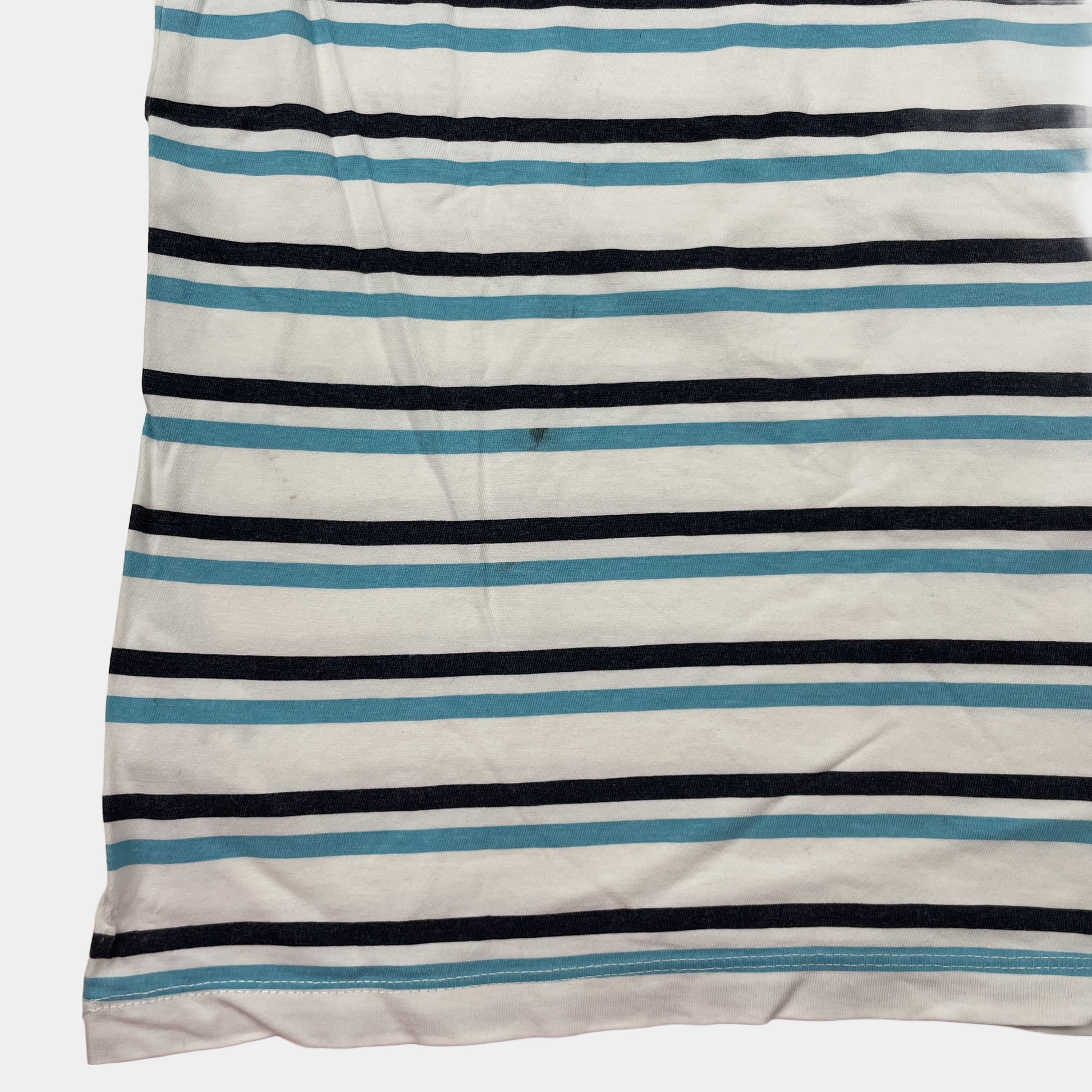 Gestreiftes T-Shirt in Weiß und Blau, Größe 134/140, H&M – fabric