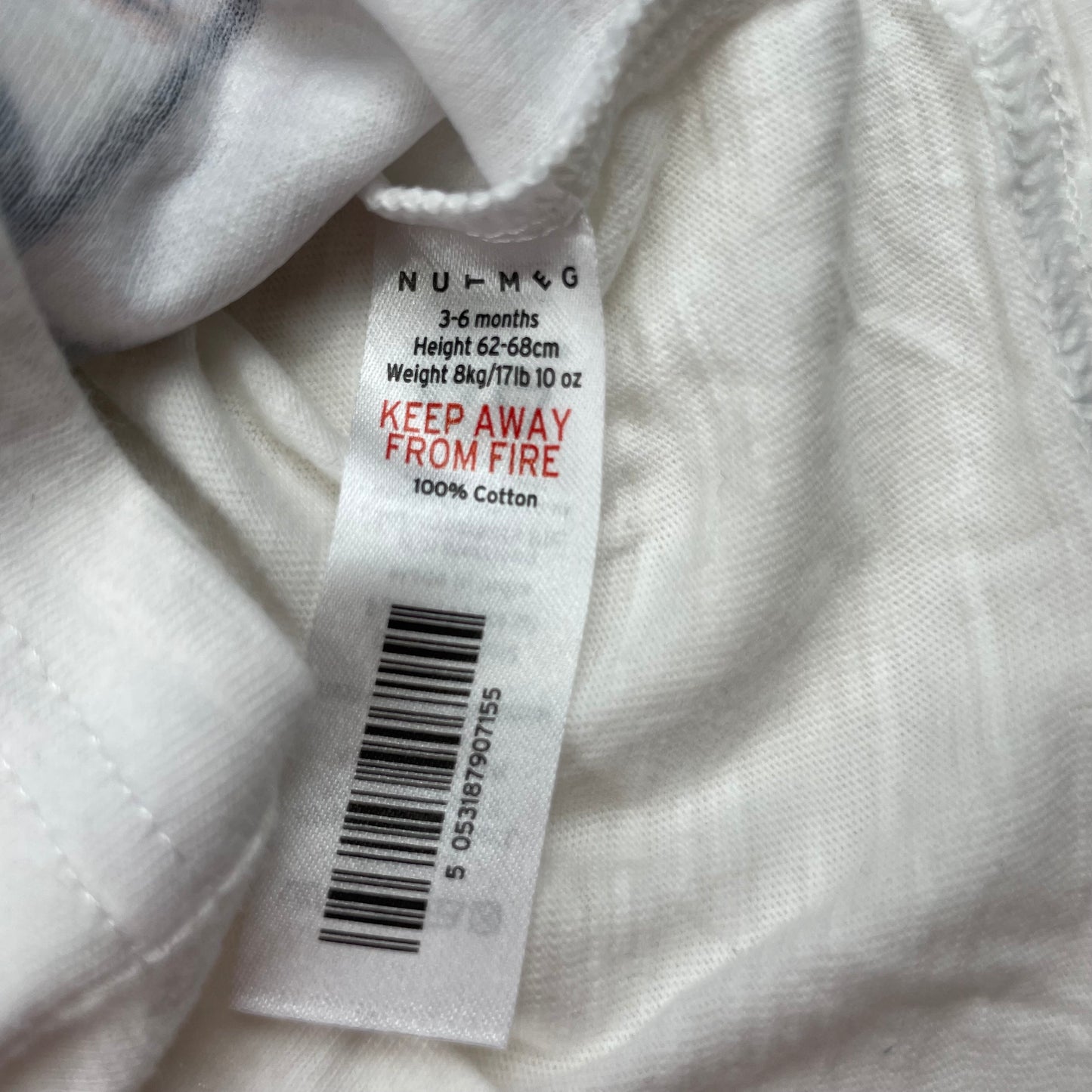 Weißes Baumwoll-T-Shirt mit Giraffen-Motiv und Schriftzug – label