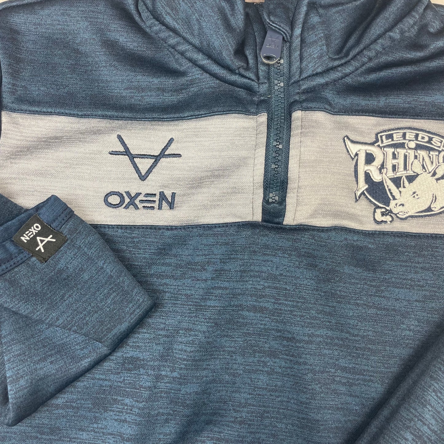 Oxen Leeds Rhinos 1/4-Zip Trainingspullover blau J8 – detail