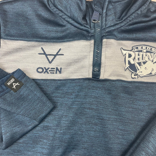 Oxen Leeds Rhinos 1/4-Zip Trainingspullover blau J8 – detail