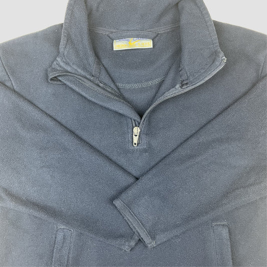 Dunkelblauer Mikrofleece-Halbzip-Pullover von Blue Max, Größe 5–6 Jahre – pocket