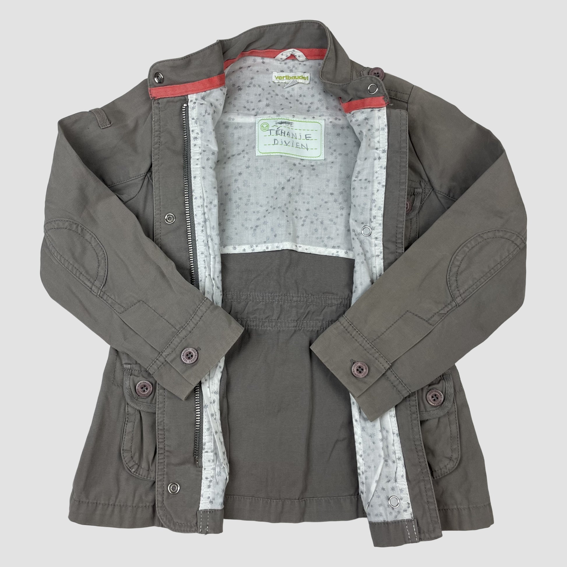 Khakifarbene Kinderjacke von Vertbaudet, Gr. 108 – front