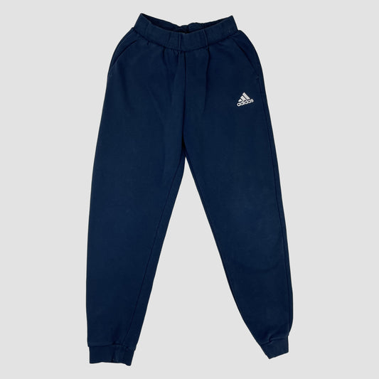 Dunkelblaue adidas Kinder-Sweathose mit Logo, Größe 140 – front