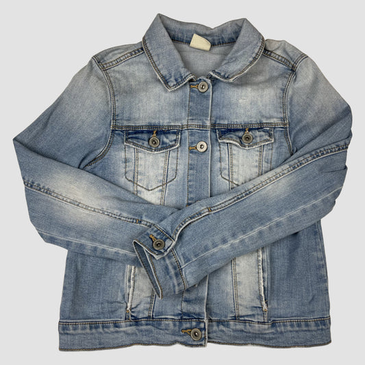 Hellblaue Jeansjacke von Zara Girls, Größe 140 (9–10 Jahre) – front