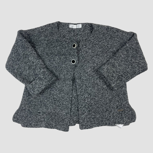 Graue melierte Strickjacke von bellybutton, Größe 86 – front