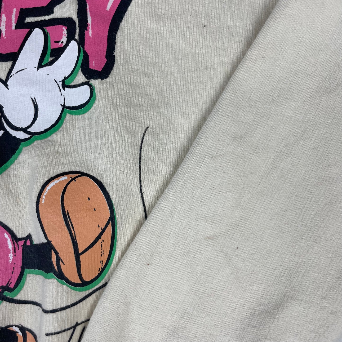 Beiges Kinder-Sweatshirt mit Mickey-Maus-Print, Größe 116–122 von Pep&Co