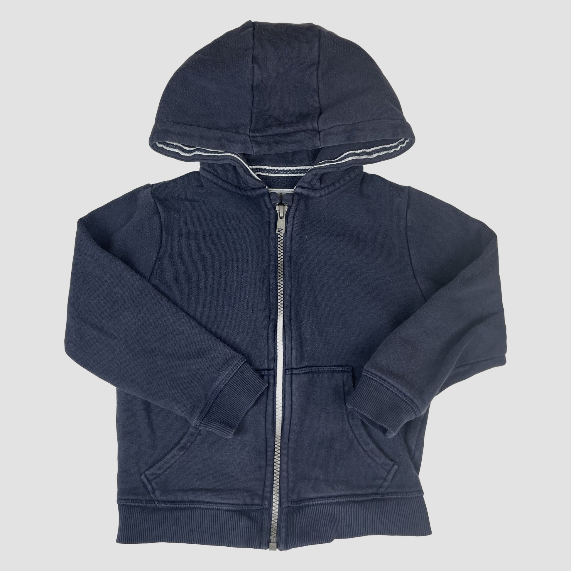 Dunkelblaue Kapuzen-Sweatjacke von M&S, Größe 3–4 Jahre (104)