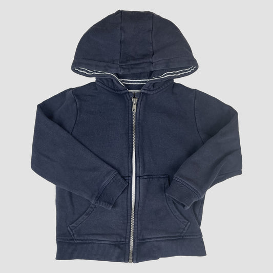 Dunkelblaue Kapuzen-Sweatjacke von M&S, Größe 3–4 Jahre (104)