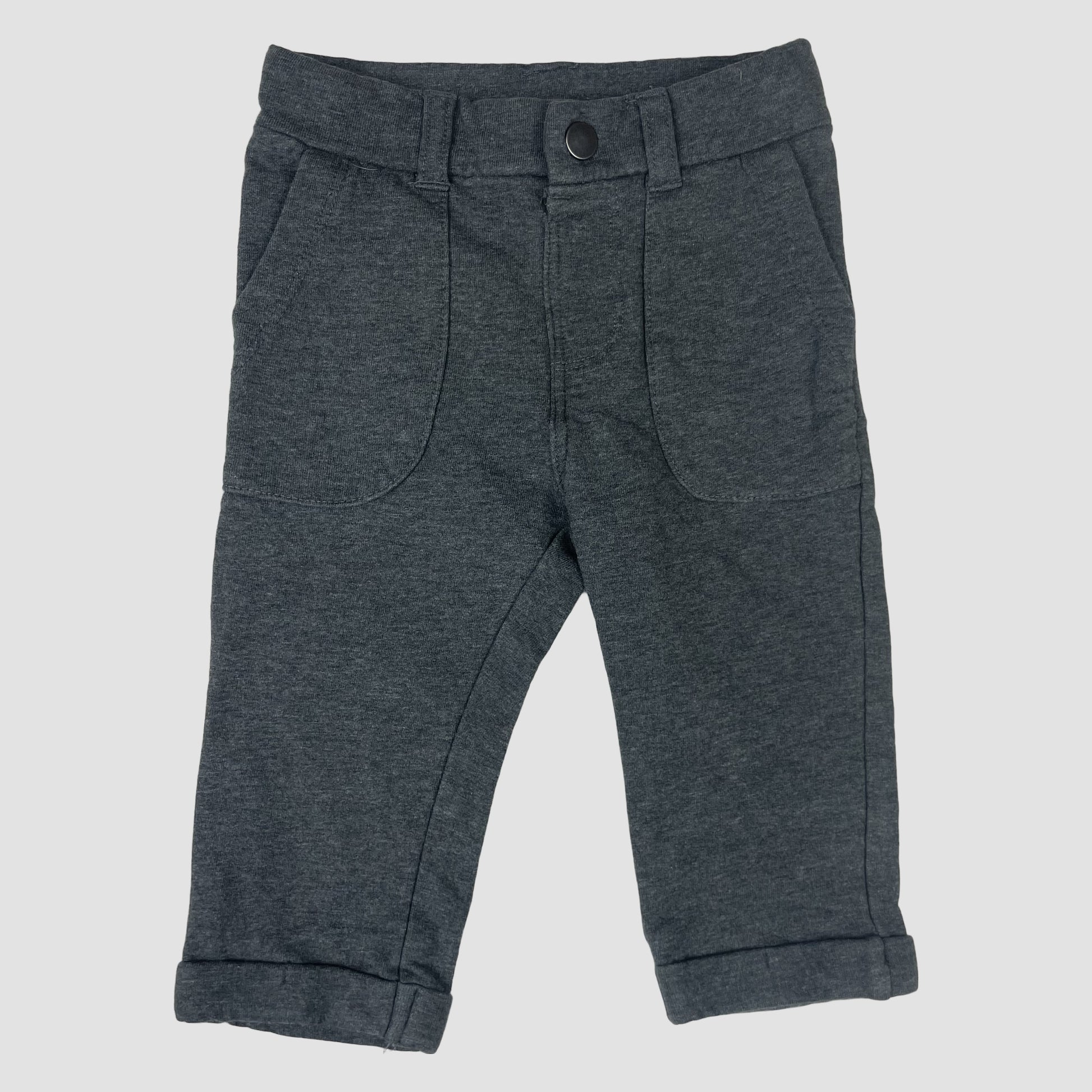 Graue Baby-Jerseyhose mit Taschen von name it, Größe 62 – front