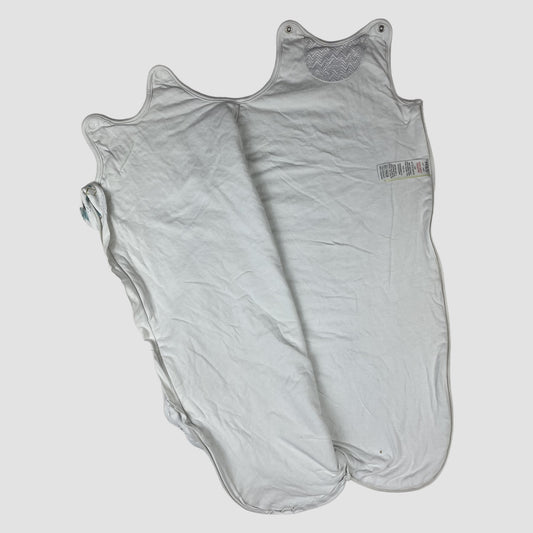 Weißer Babyschlafsack von M&S mit Häuser-, Wolken- und Regenbogenmuster, TOG 2.2 – inside