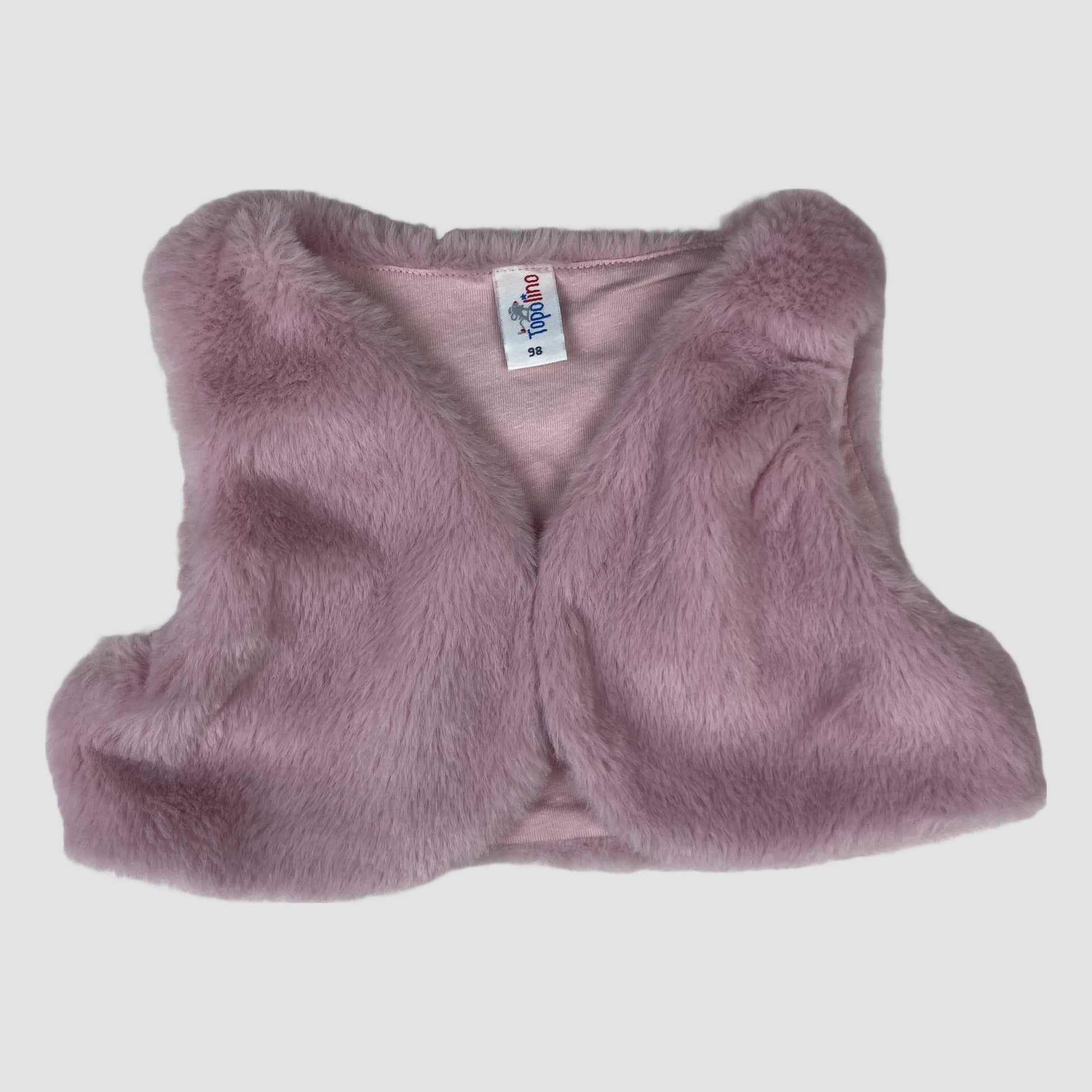 Rosa flauschige Weste von Topolino, Größe 98