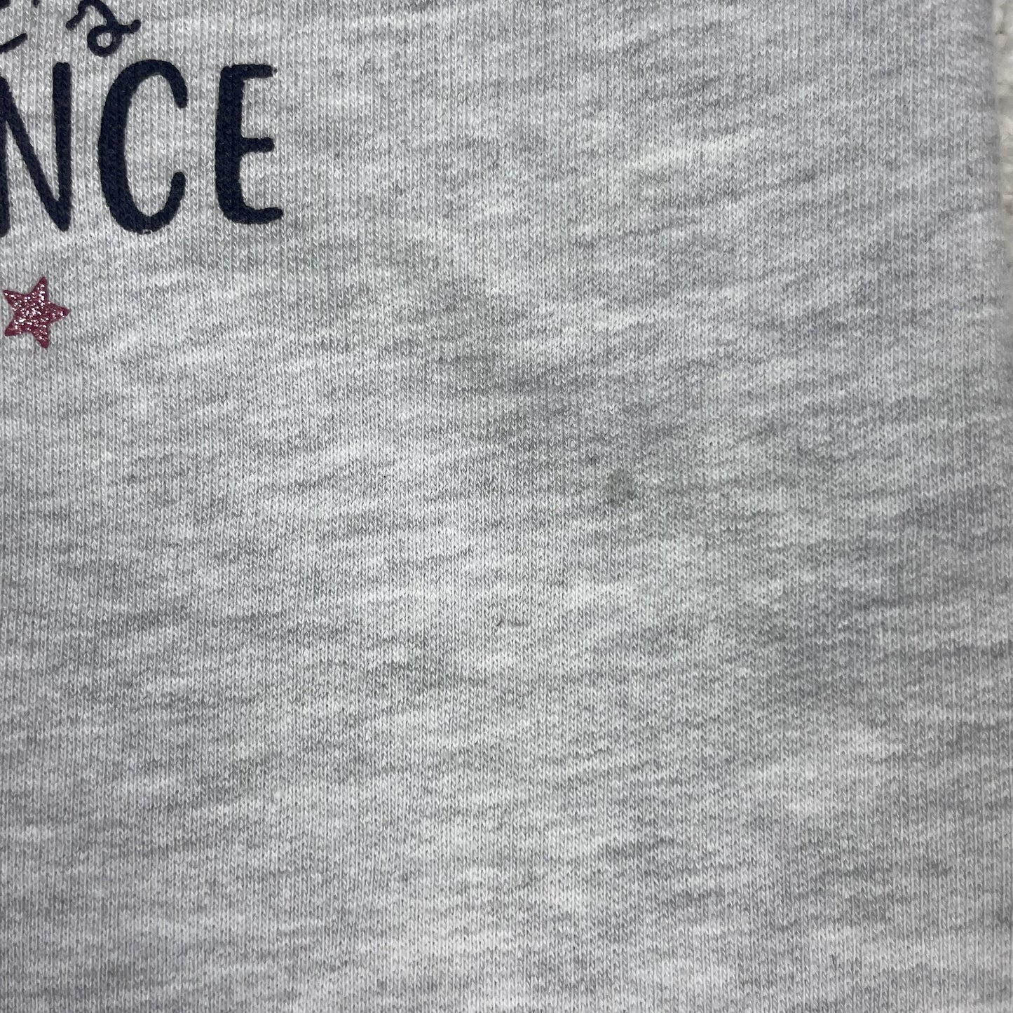 Grauer Kinder-Sweatshirt-Pullover von Kiki&Koko, Größe 98, mit tanzenden Mäusen und Sternen – fabric