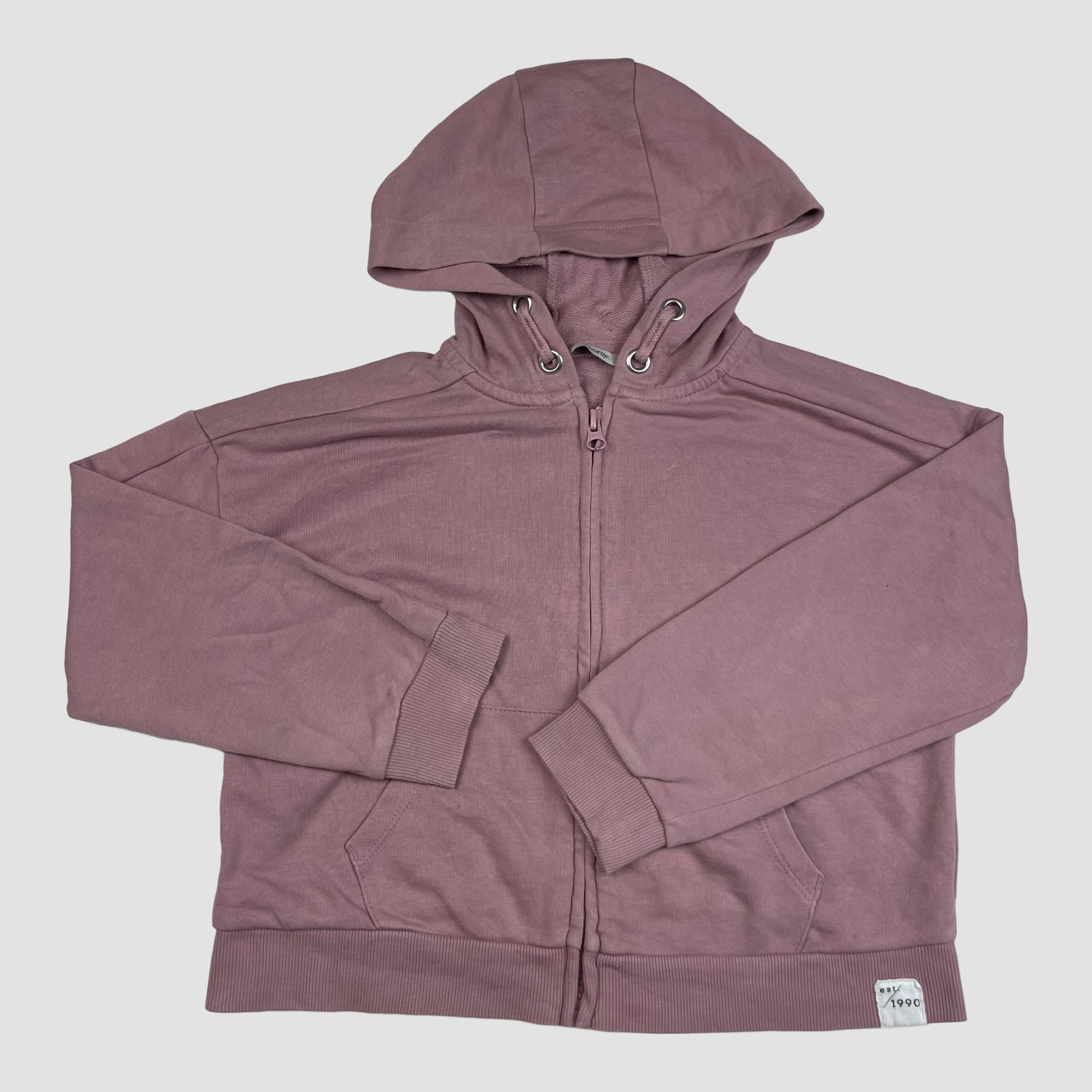 Rosa Kapuzen-Sweatjacke von George, Größe 6–7 Jahre – front