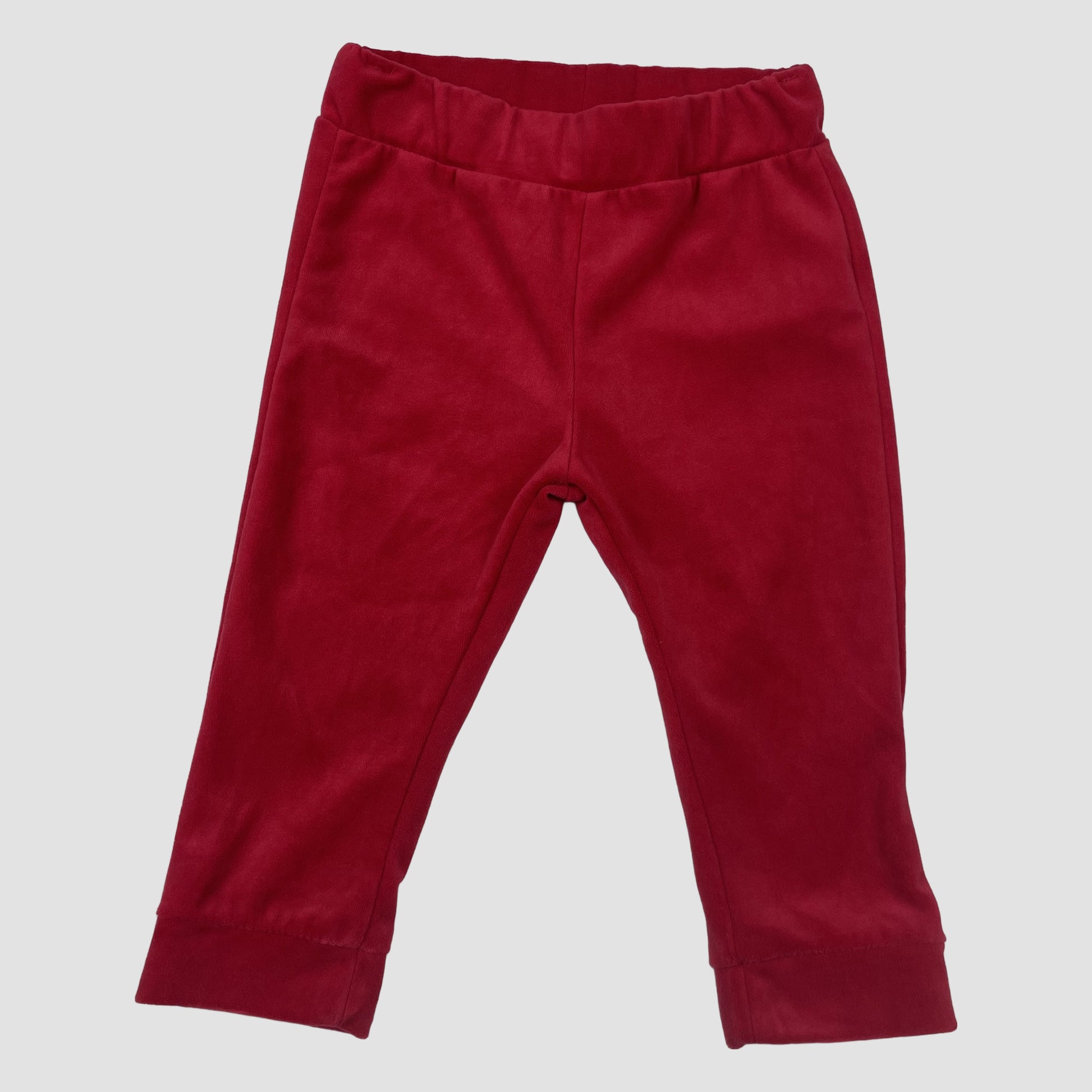 Rote Velours-Babyhose von C&A, Größe 80 – front