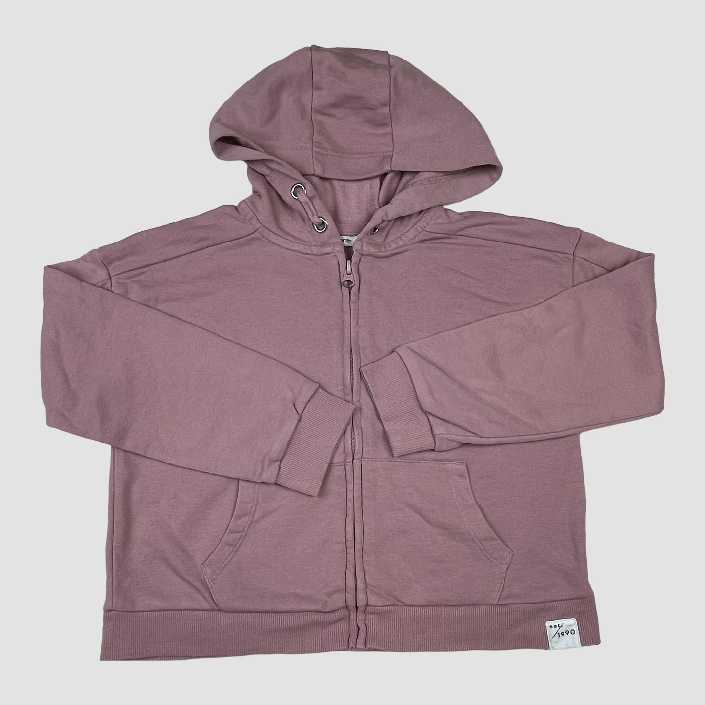 Rosa Sweatjacke von George mit Kapuze und Reißverschluss, Größe 7–8 Jahre – front