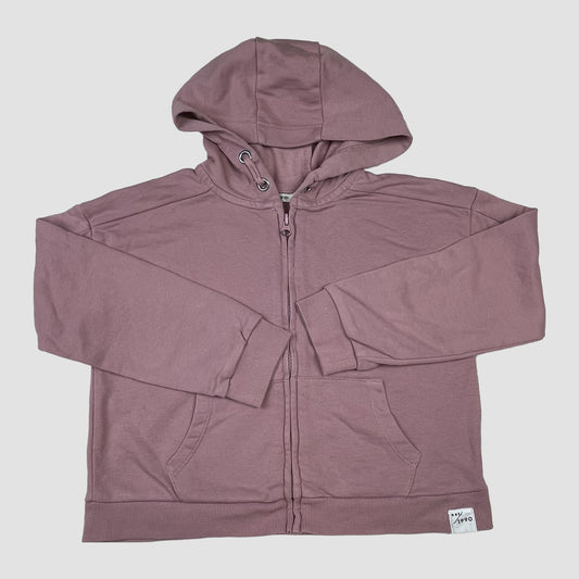 Rosa Sweatjacke von George mit Kapuze und Reißverschluss, Größe 7–8 Jahre – front
