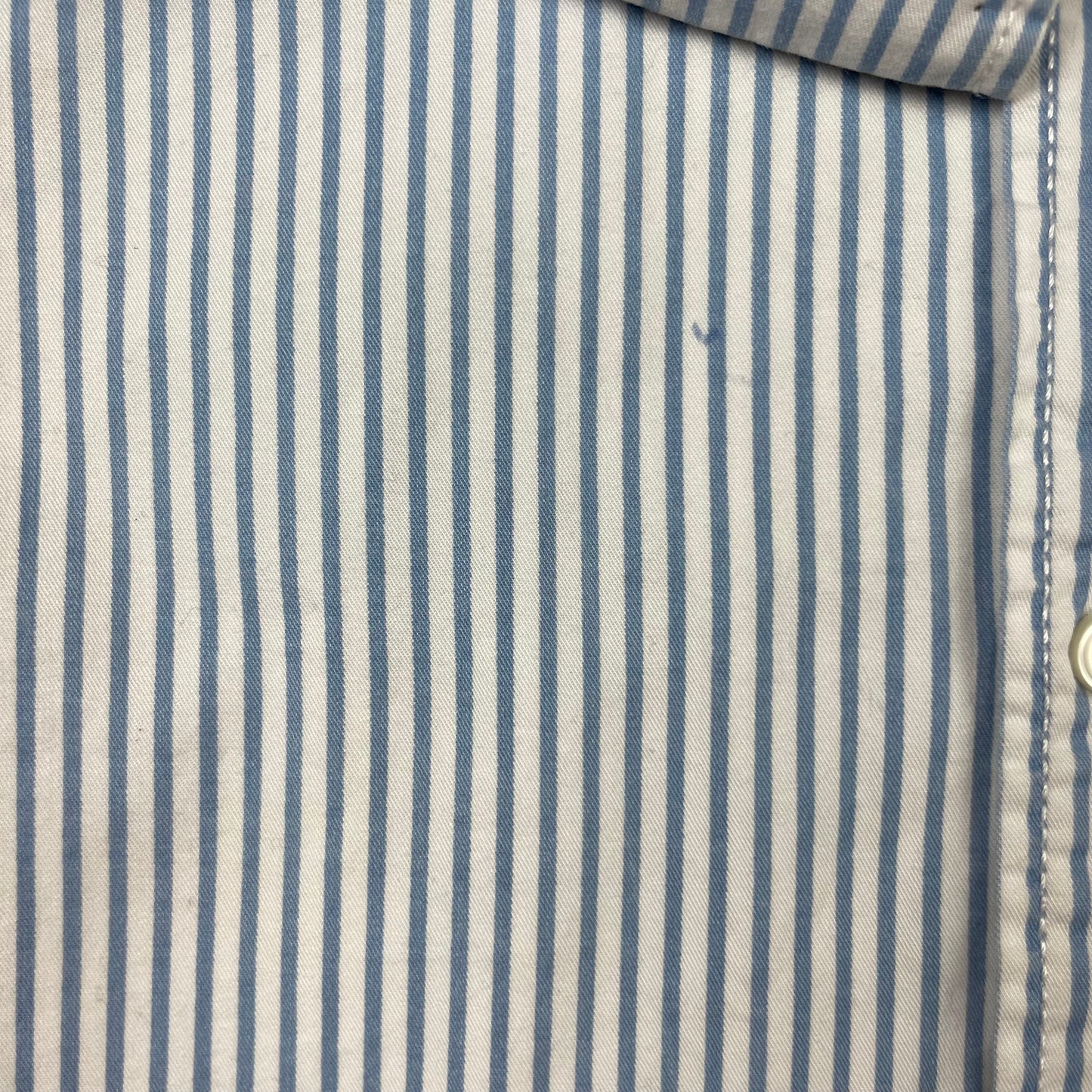 H&M Kinderhemd blau-weiß gestreift, Größe 134 – detail