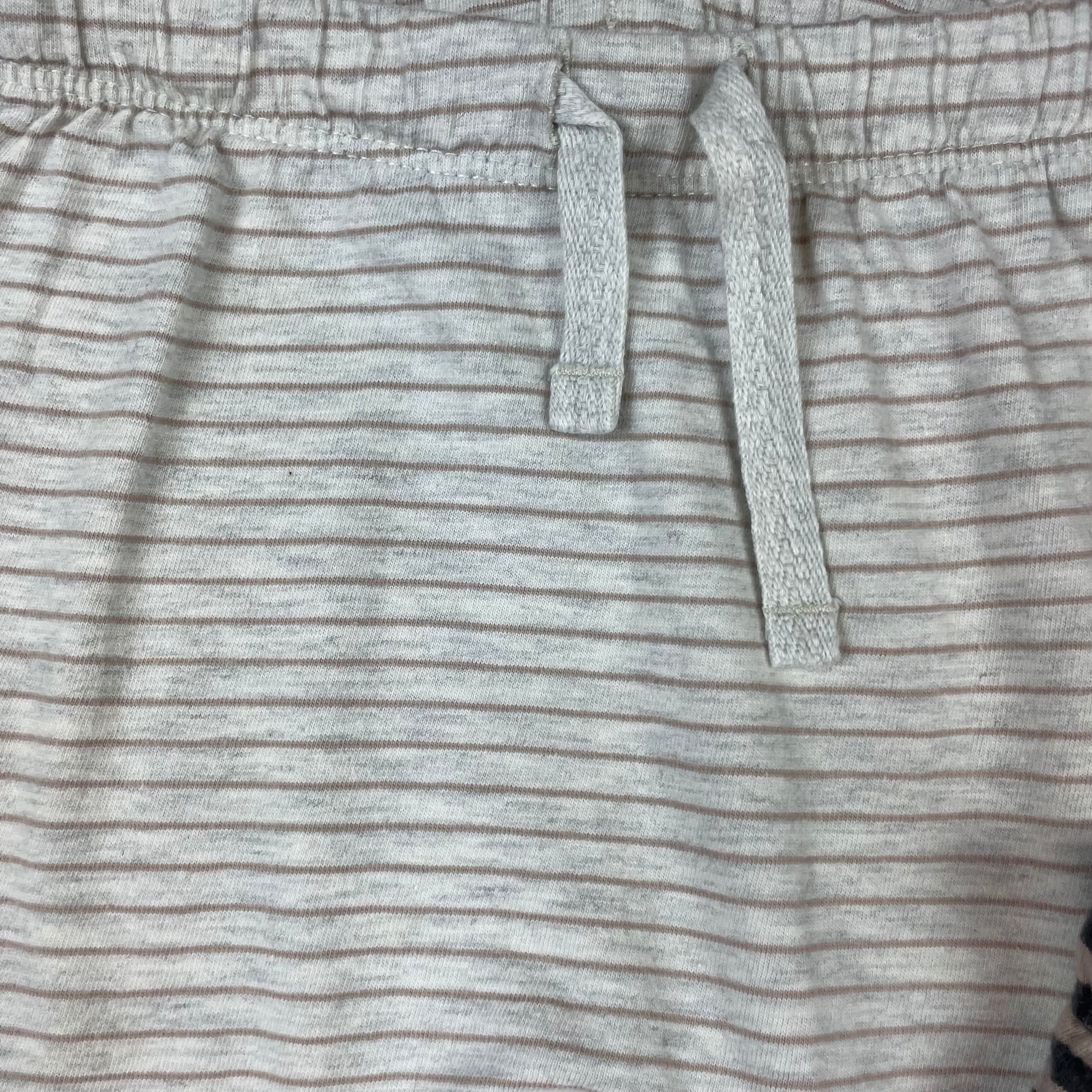 Zwei gestreifte H&M Jerseyhosen, Größe 92 – detail