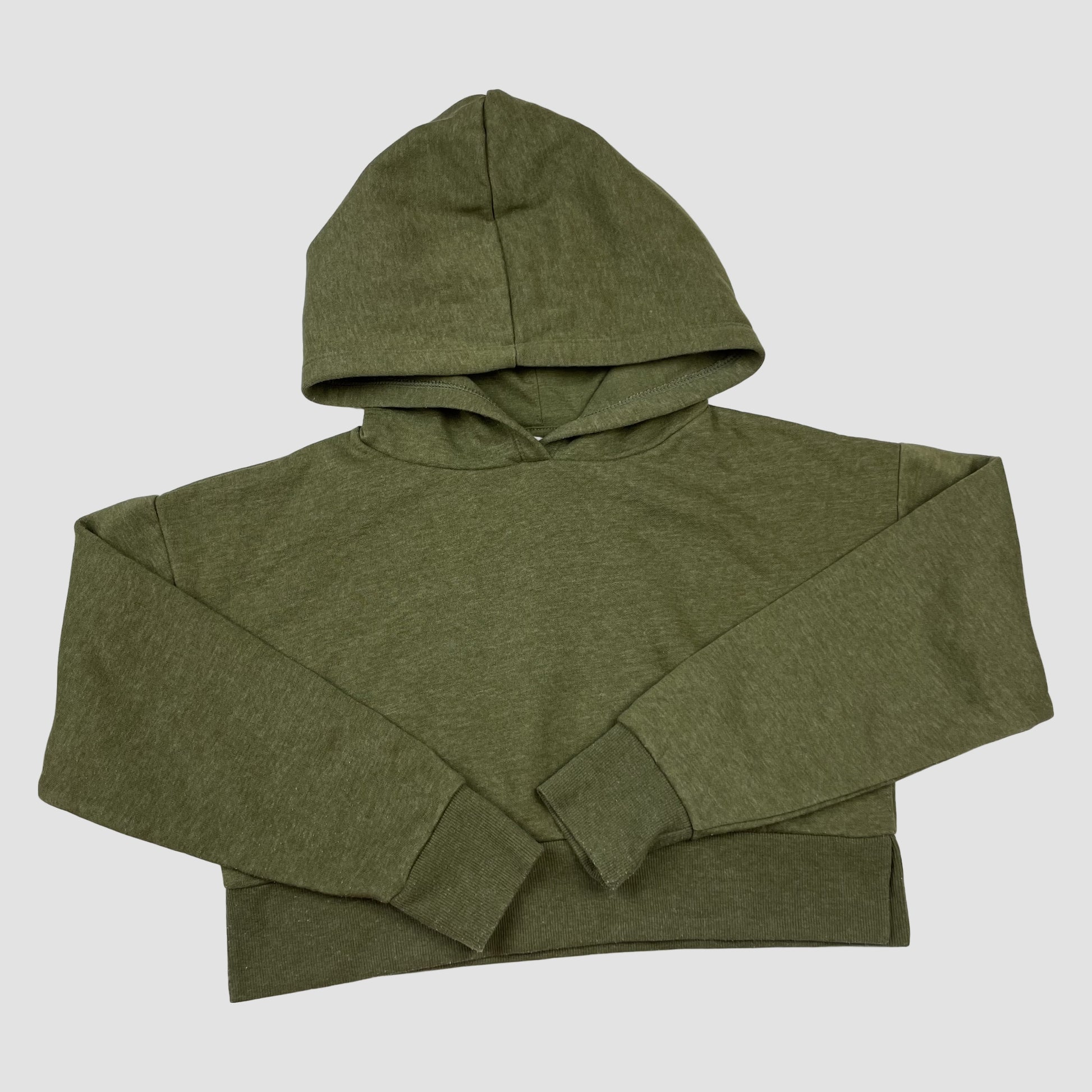 Olivgrüner Hoodie für Kinder, Größe 10 Jahre – front