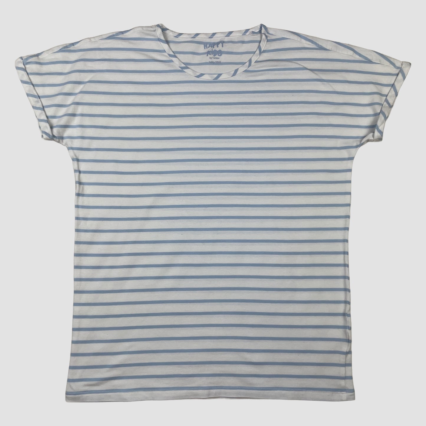 Weiß-blau gestreiftes Kinder-T-Shirt von Tchibo, Größe 146/152