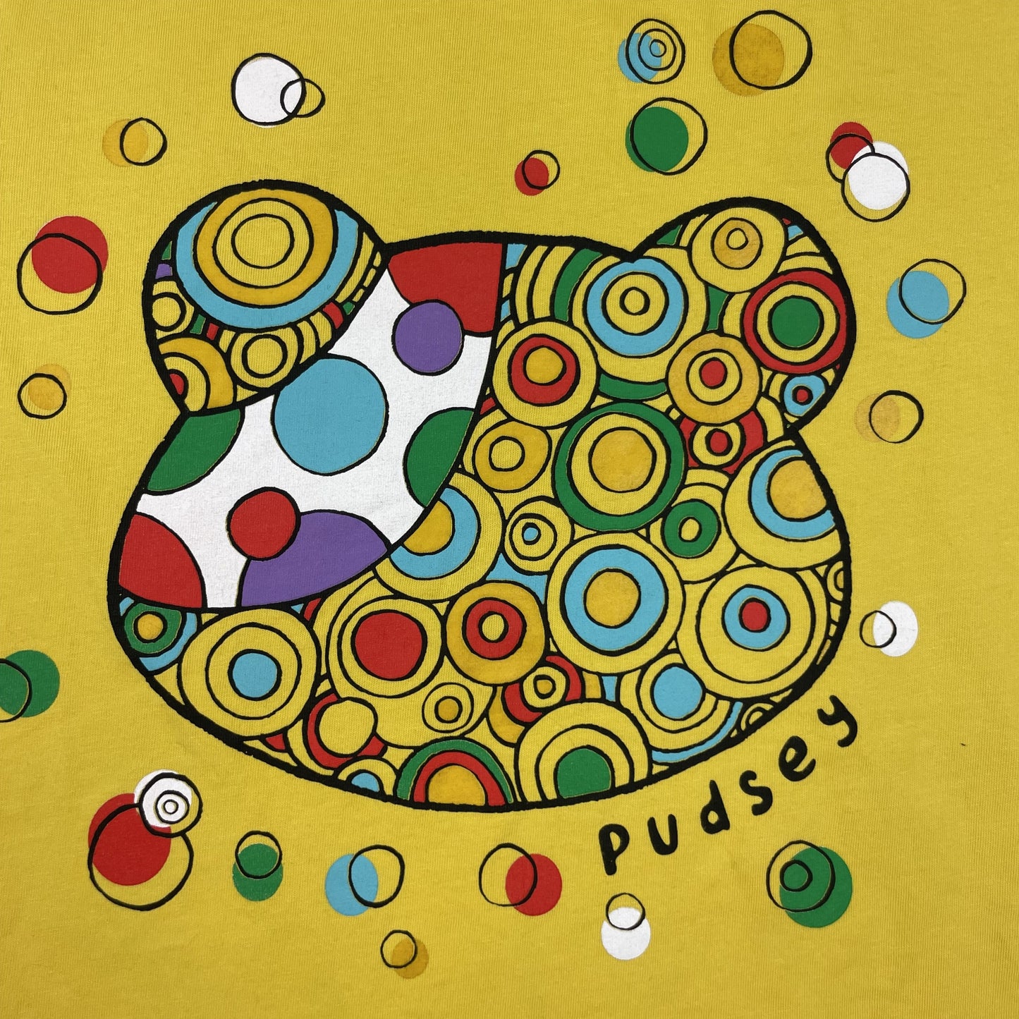Gelbes Kinder T-Shirt von George mit Pudsey-Print, Größe 12–13 Jahre – detail