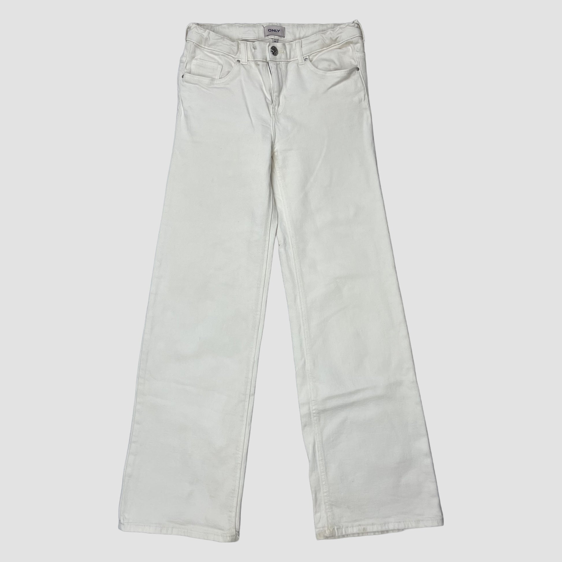 Weiße Jeans von ONLY, Größe 158 (13Y), mit geradem Bein und 5-Pocket-Design – front