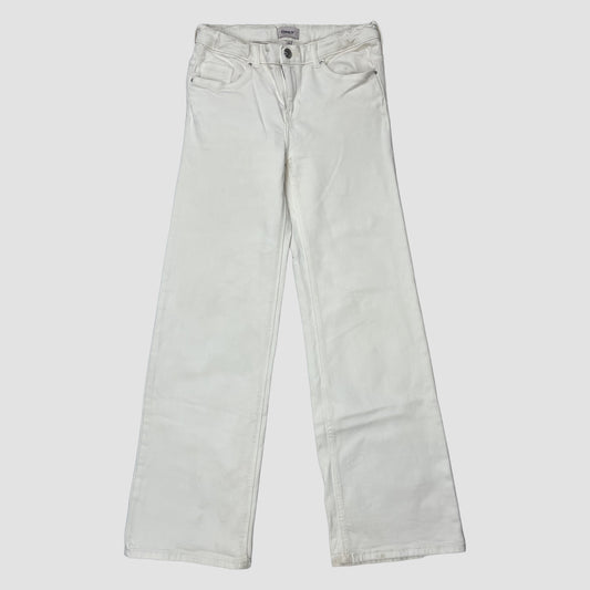 Weiße Jeans von ONLY, Größe 158 (13Y), mit geradem Bein und 5-Pocket-Design – front