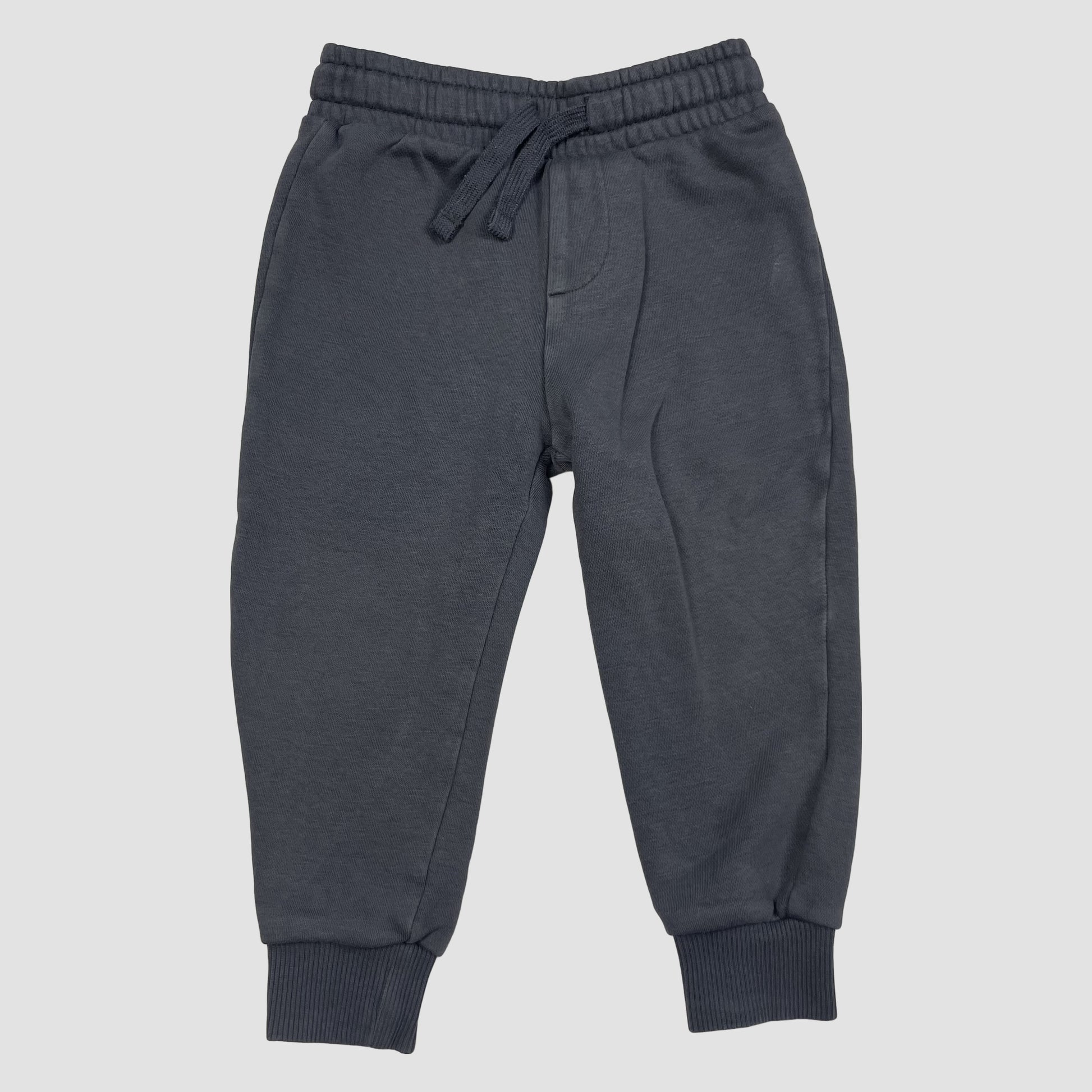 Dunkelgraue Kinder-Jogginghose aus Baumwollmix von F&F, Größe 12–18 Monate – front