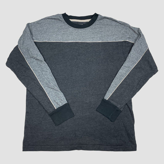 Graues langärmliges Schlafshirt von Next aus Baumwolle, Größe 12 Jahre (152) – front