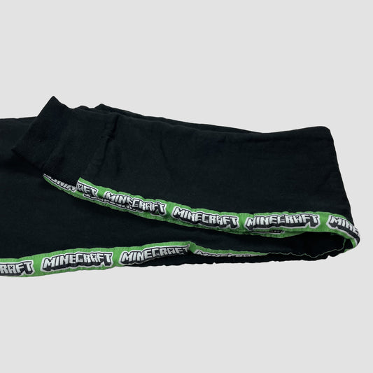 Schwarze Minecraft Jogginghose mit grünem Seitenstreifen und rotem TNT-Patch, Größe 11–12 Jahre. 3