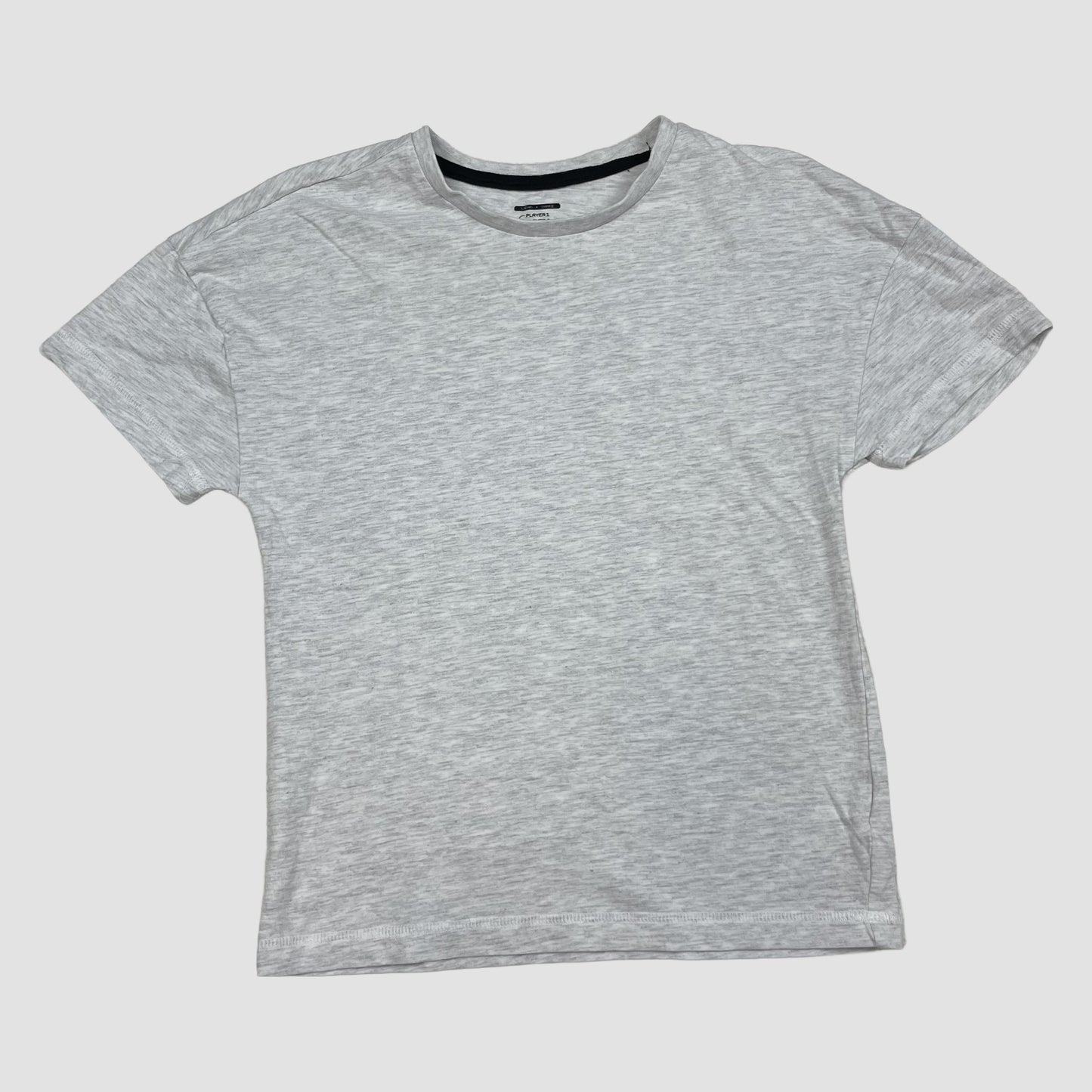 Graues meliertes T-Shirt von F&F, Größe 7–8 Jahre