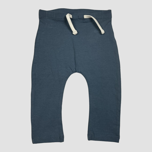 Blaue Baby-Jerseyhose mit Kordelzug, Größe 3–6 Monate