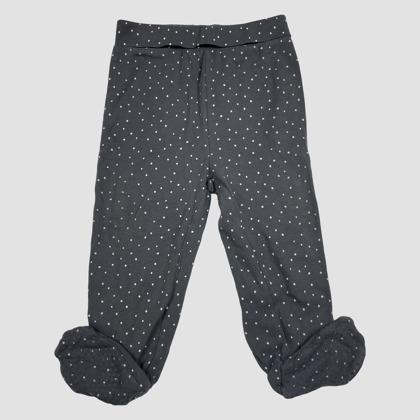 Graue gepunktete Baby-Leggings von George, Größe 9–12 Monate – front