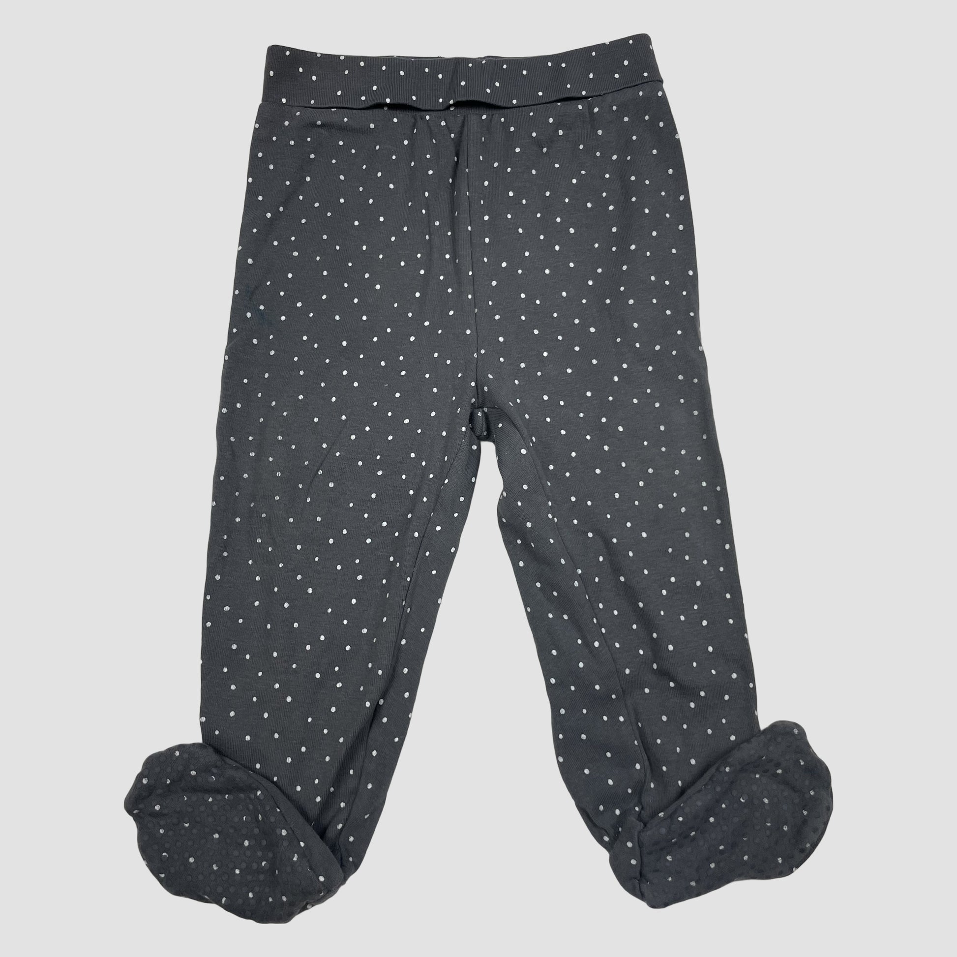 Graue gepunktete Baby-Leggings von George, Größe 9–12 Monate – front